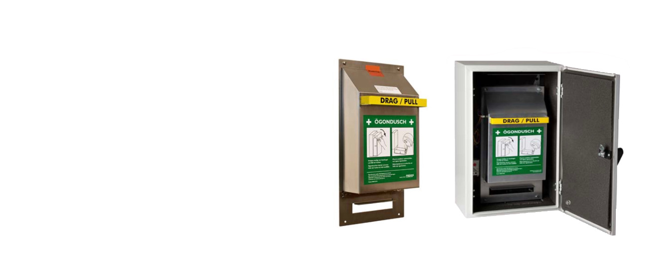 Vedettömät silmähuuhteluasemat